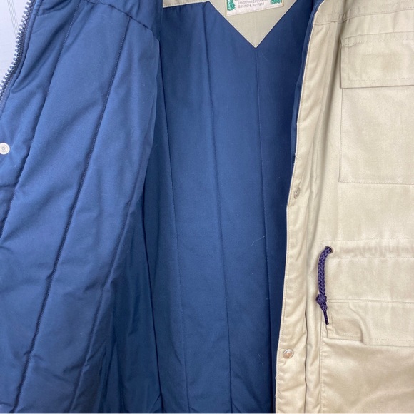 London Fog Outdoors Unlimited Tan Quilted Heavy Winter Jacket w/ Hood 44 X-Long - Picture 6 of 8